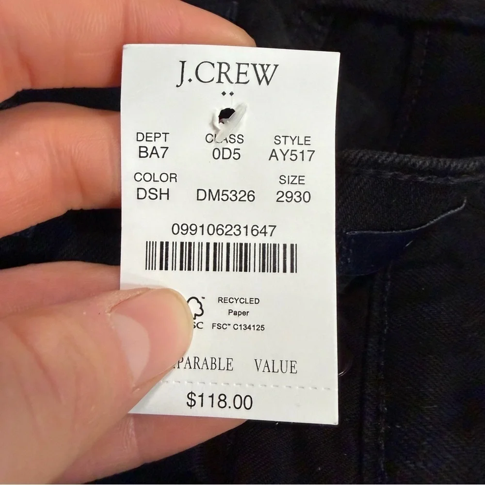J crew dark shadow Slim-fit jean in signature flex